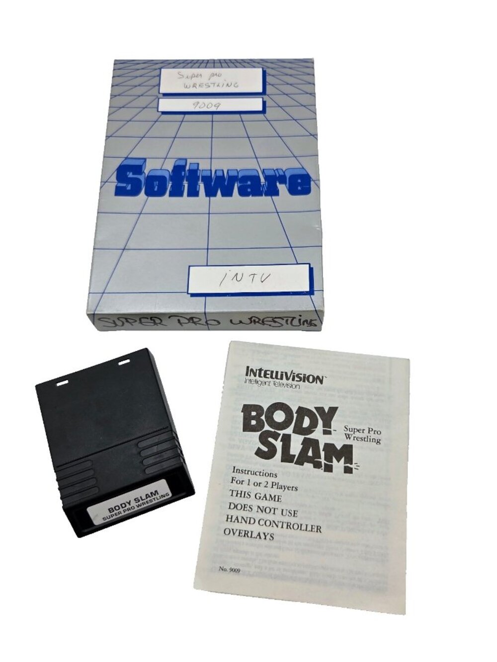 Intellivision Body Slam! Super Pro Wrestling Game Manual Untested Parts Only Rea